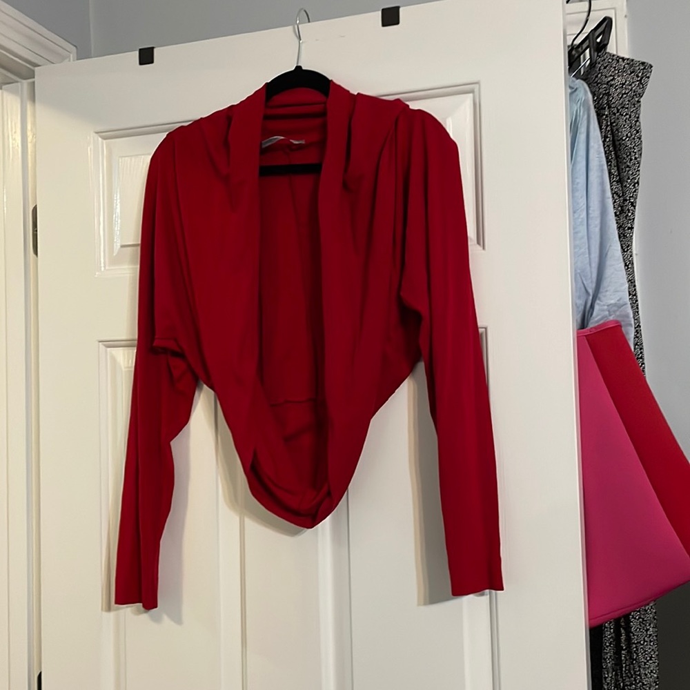 Red cotton shrug